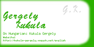 gergely kukula business card